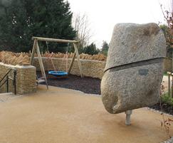 Turning Stone feature, Angel Ridge Play Area, Swindon