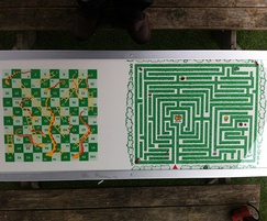 Game boards for picnic tables