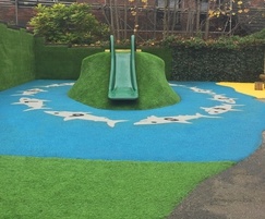 Shark-infested island wetpour and play mound