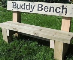 Mini Outdoor Wooden Buddy Bench