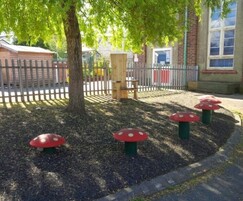Toadstool playground seating