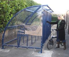 10-bike, lockable Solent bicycle shelter