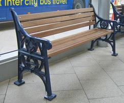 Eastgate cast iron and timber seat painted blue