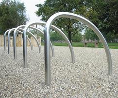 Fin stainless steel cycle stands