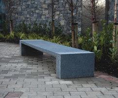 Omos s66 stone and stainless steel bench