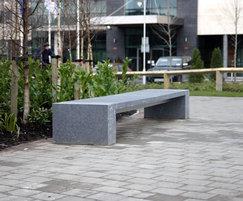 s66 stone and stainless steel bench