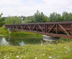 Truss girder timber bridges | Sarum Hardwood Structures | ESI External ...